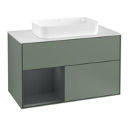 V&B Waschtischunterschrank Abdeckplatte wh. m Finion 100x60,3cm, Rg l md b m Lac, Oli. m Lac