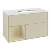 V&B Waschtischunterschrank Abdeckplatte wh. m Finion 100x60,3cm, Rg l si G m Lac, si Gr m Lac