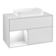 V&B Waschtischunterschrank Abdeckplatte wh. m Finion 100x60,3cm, Rg li glo wh. Lac, wh. m Lac-1