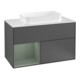V&B Waschtischunterschrank Abdeckplatte wh. m Finion 100x60,3cm, Rg li Oli. m Lac, Anthrac. m-1