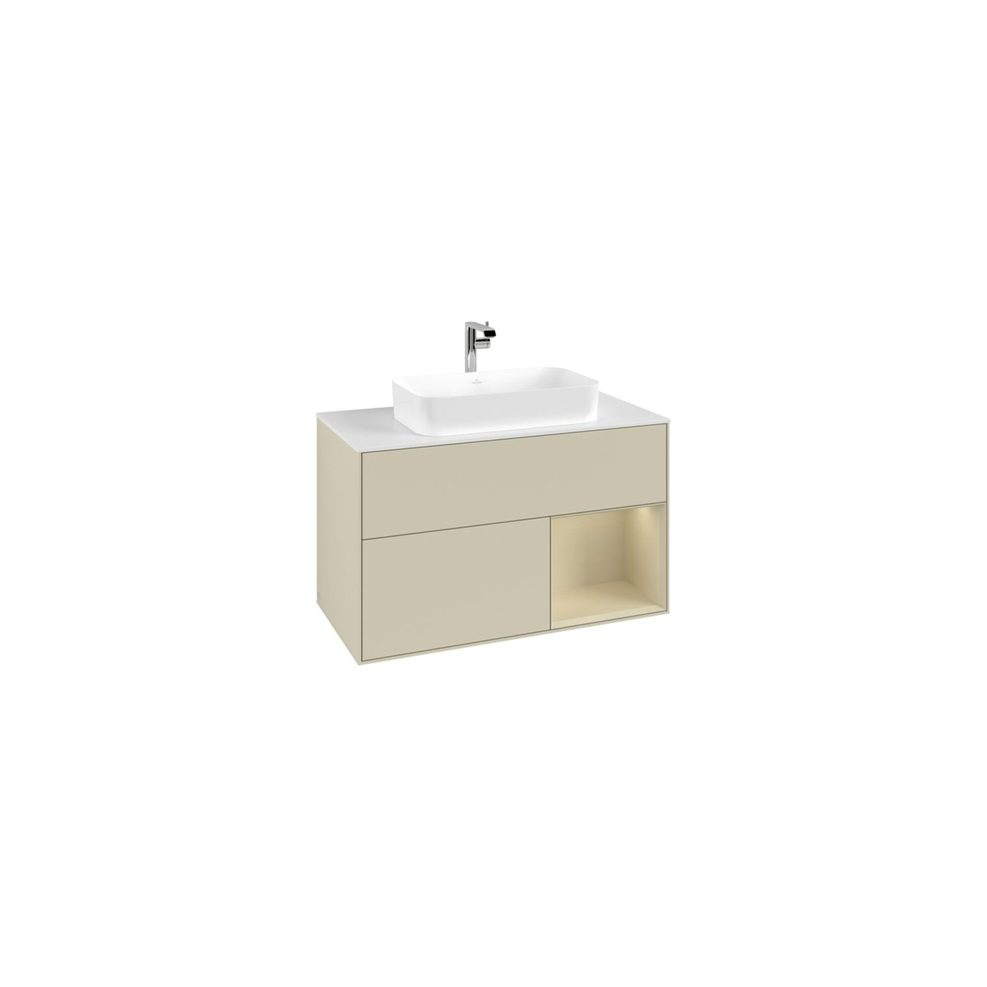 V&B Waschtischunterschrank Abdeckplatte wh. m Finion 100x60,3cm, Rg r si G m Lac, si Gr m Lac ; Villeroy & Boch