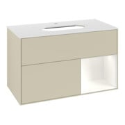 V&B Waschtischunterschrank Abdeckplatte wh. m Finion 100x60,3cm, Rg re wh. m Lac, si Gr m Lac-3