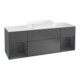 V&B Waschtischunterschrank Abdeckplatte wh. m Finion 160x60cm, Reg md m Lac, Anthracite matt-1