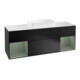 V&B Waschtischunterschrank Abdeckplatte wh. m Finion 160x60cm, Reg Oli. m Lac, bla m lacquer-1