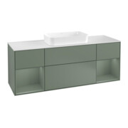 V&B Waschtischunterschrank Abdeckplatte wh. m Finion 160x60cm, Reg Oli. m Lac, Oli. m Lacquer