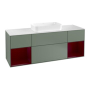 V&B Waschtischunterschrank Abdeckplatte wh. m Finion 160x60cm, Reg Peo m Lac, Oli. m Lacquer