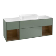 V&B Waschtischunterschrank Abdeckplatte wh. m Finion 160x60cm, Reg wal ven, Oli. Matt Lacquer