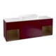 V&B Waschtischunterschrank Abdeckplatte wh. m Finion 160x60cm, Reg Walnut Veneer, Peony Matt-1