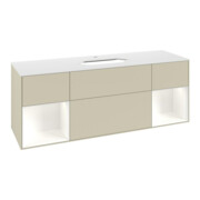 V&B Waschtischunterschrank Abdeckplatte wh. m Finion 160x60cm, Reg wh. m Lac, si Gr m Lacquer-3
