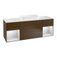 V&B Waschtischunterschrank Abdeckplatte wh. m Finion 160x60cm, Reg wh. m Lac, Walnut veneer-1