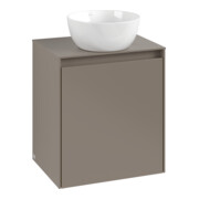 V&B Waschtischunterschrank Anschl Scharn. li Collaro 50x54,8x38cm, Waschtisch mittig, taupe