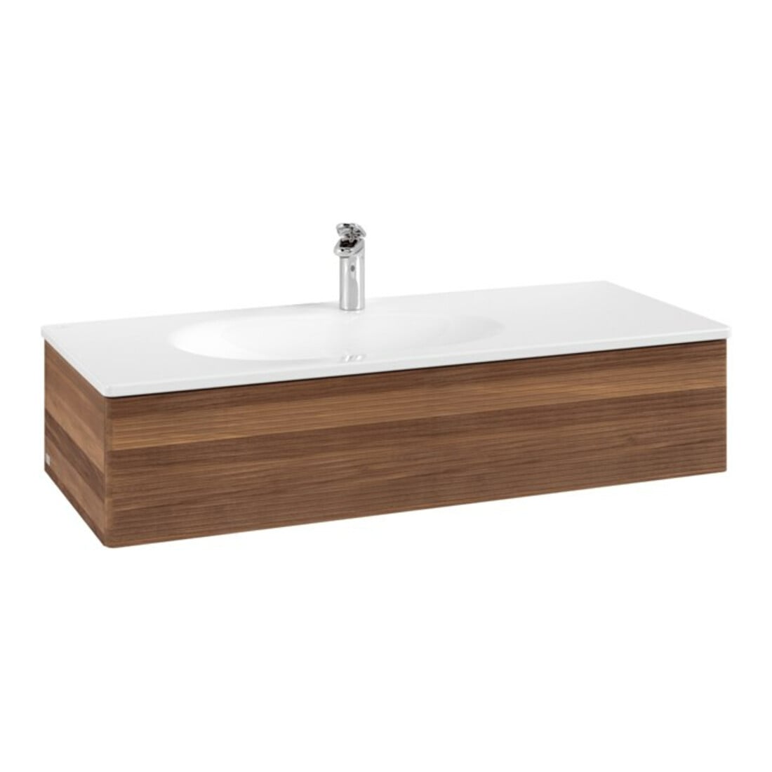 V&B Waschtischunterschrank Antao 118,8x25,6x49,3cm, m Front, warm walnut