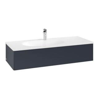 V&B Waschtischunterschrank Antao 118,8x25,6x49,3cm, o Front, md bl. m Lac