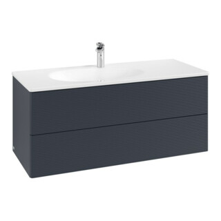 V&B Waschtischunterschrank Antao 118,8x50,4x49,3cm, m Front, md bl. m Lac