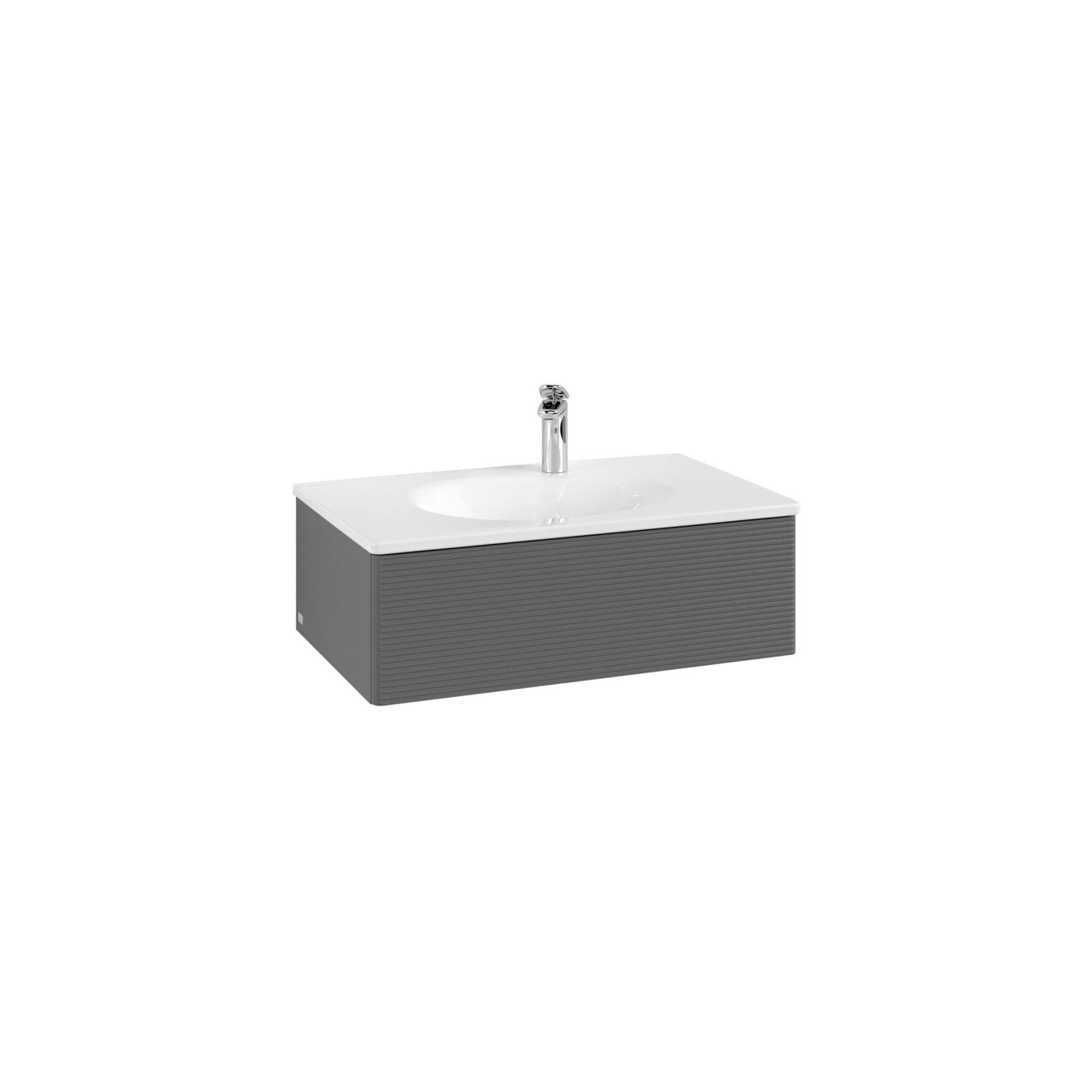 V&B Waschtischunterschrank Antao 78,8x25,6x49,6cm, m Fr., Anthrac. m Lac ; Villeroy & Boch