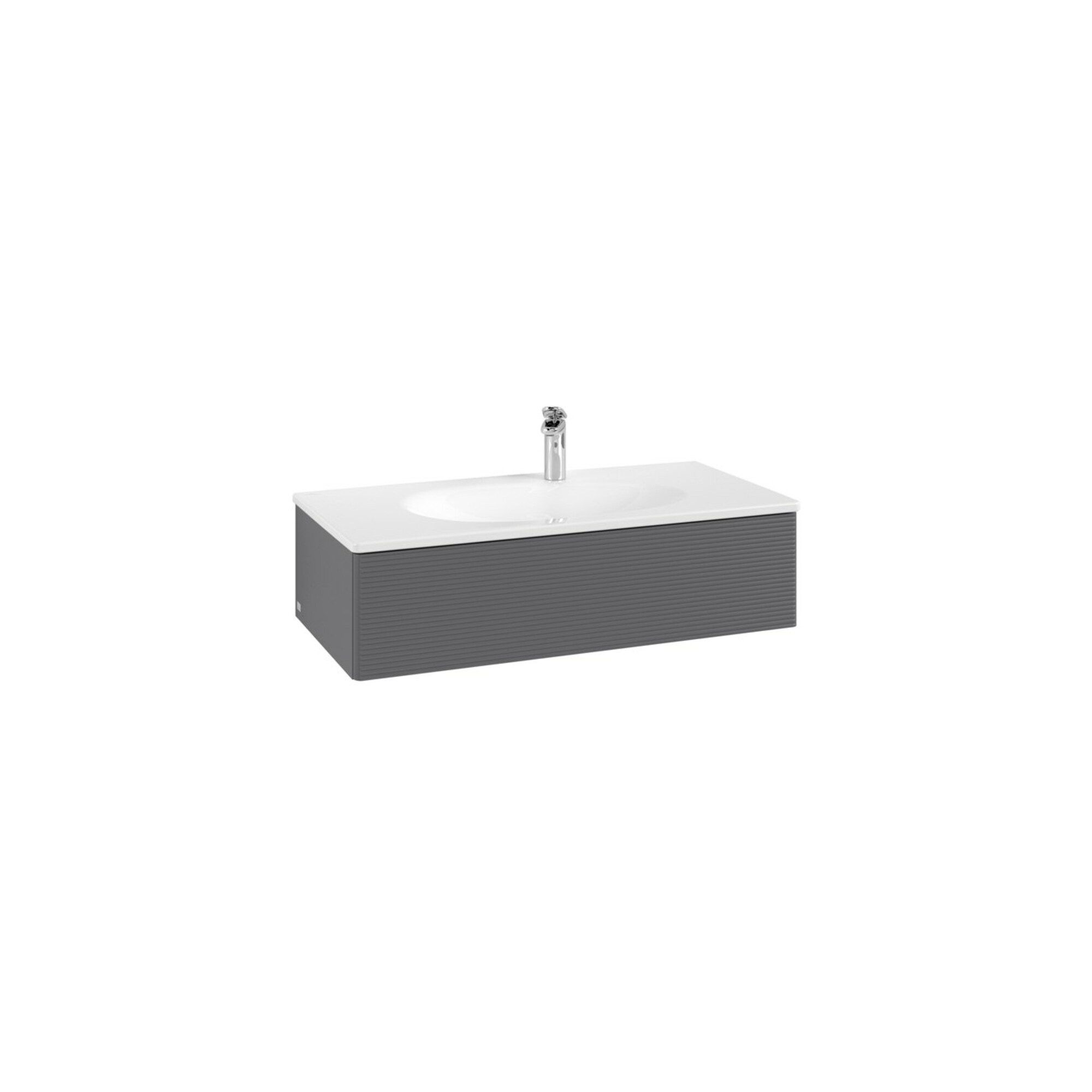 V&B Waschtischunterschrank Antao 98,8x25,6x49,3cm, m Fr., Anthrac. m Lac ; Villeroy & Boch