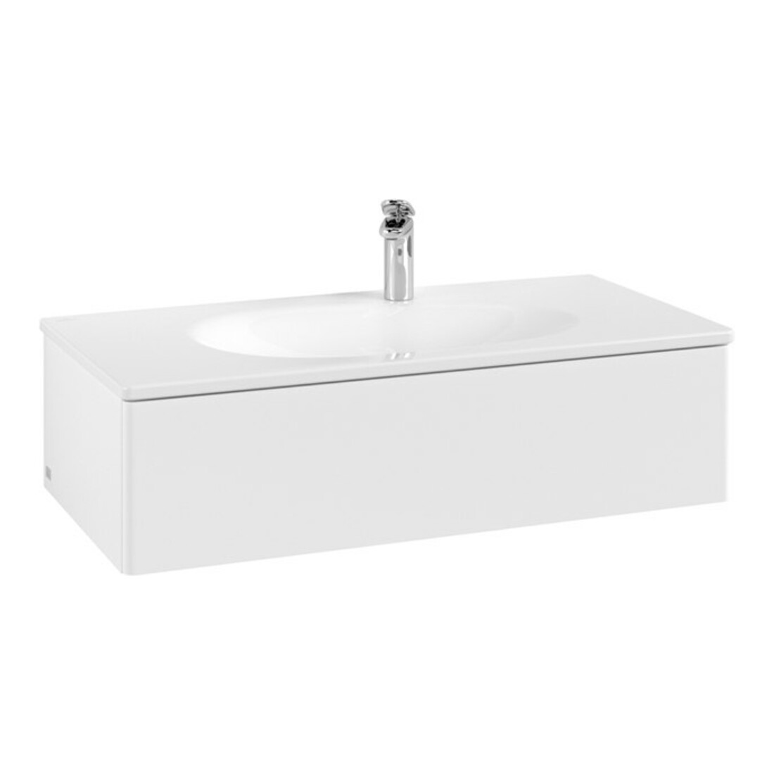 V&B Waschtischunterschrank Antao 98,8x25,6x49,3cm, o. Front, wh. m Lac
