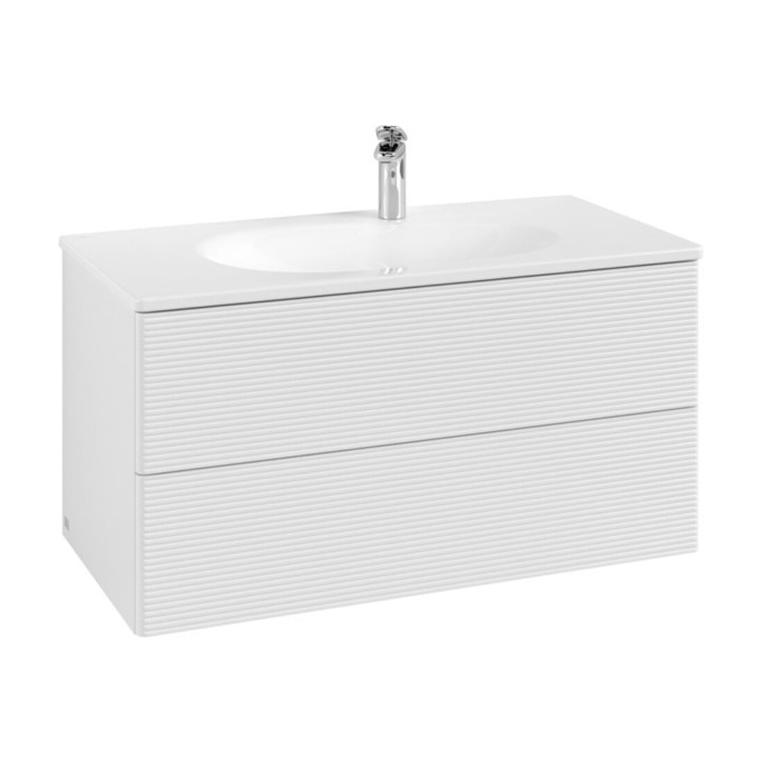 V&B Waschtischunterschrank Antao 98,8x50,4x49,6cm, m Front, glo wh. Lac