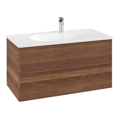 V&B Waschtischunterschrank Antao 98,8x50,4x49,6cm, m Front, warm walnut