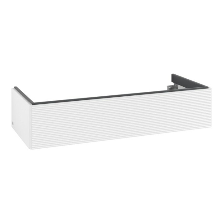 V&B Waschtischunterschrank Auszugbeleuchtung Antao 118,8x25,6x49,3cm, m Front, wh. m Lac