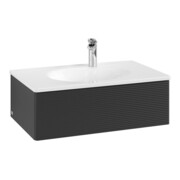 V&B Waschtischunterschrank Auszugbeleuchtung Antao 78,8x25,6x49,6cm, m Front, bla m lacquer