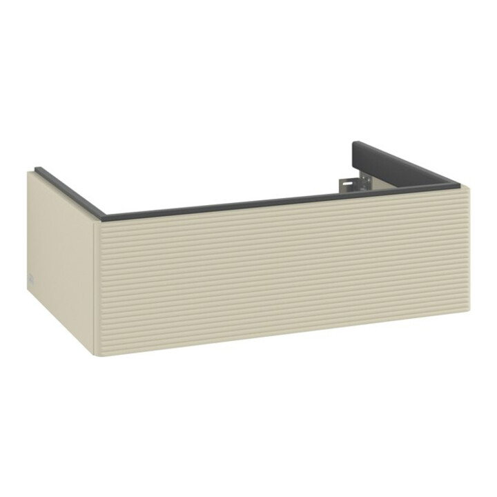 V&B Waschtischunterschrank Auszugbeleuchtung Antao 78,8x25,6x49,6cm, m Front, si Gr m Lac