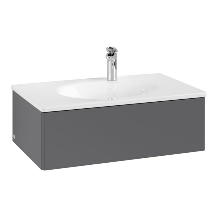 V&B Waschtischunterschrank Auszugbeleuchtung Antao 78,8x25,6x49,6cm, o Fr., Anthrac. m Lac