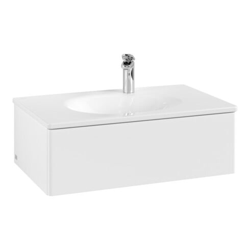V&B Waschtischunterschrank Auszugbeleuchtung Antao 78,8x25,6x49,6cm, o. Front, wh. m Lac