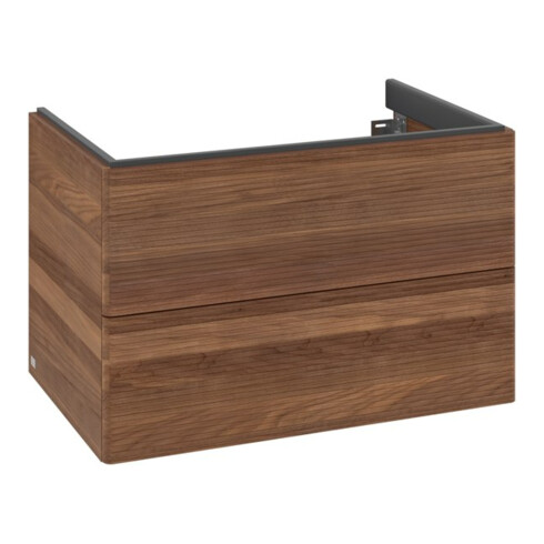 V&B Waschtischunterschrank Auszugbeleuchtung Antao 79x50x50cm, m Frontstruktur, warm walnut