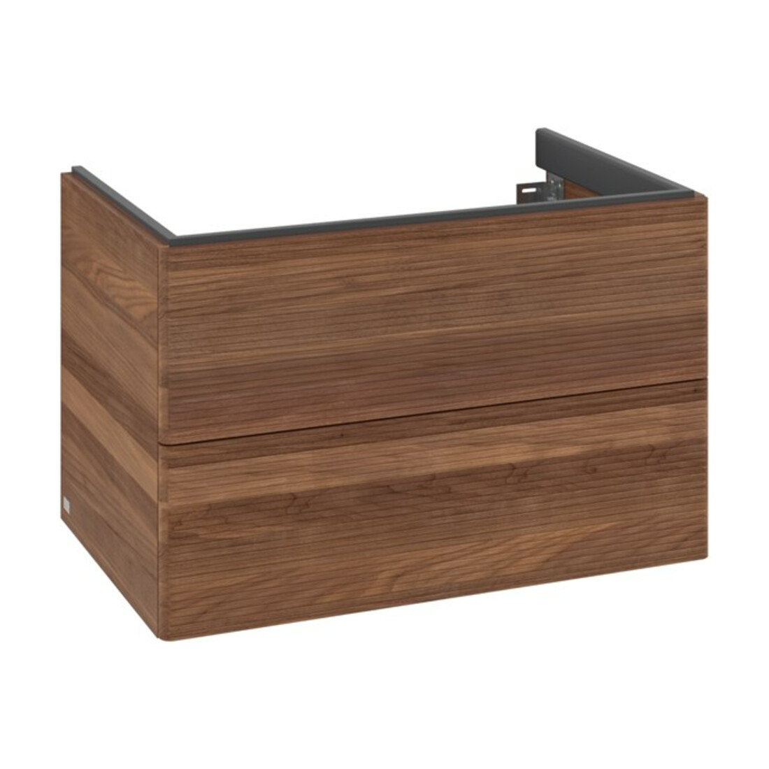 V&B Waschtischunterschrank Auszugbeleuchtung Antao 79x50x50cm, m Frontstruktur, warm walnut