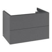 V&B Waschtischunterschrank Auszugbeleuchtung Antao 79x50x50cm, mit Frontstruktur, Anthrac. m Lac-3