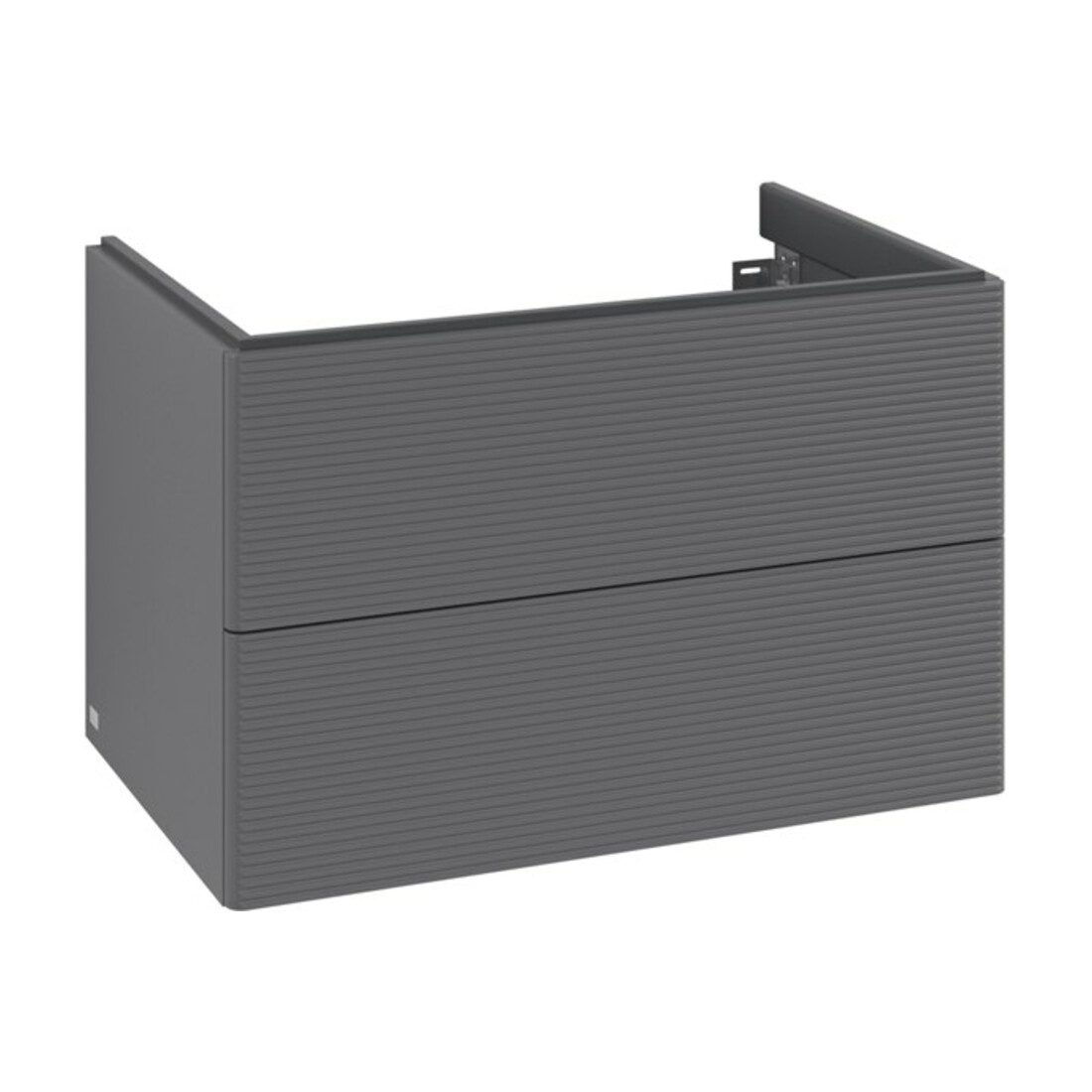V&B Waschtischunterschrank Auszugbeleuchtung Antao 79x50x50cm, mit Frontstruktur, Anthrac. m Lac