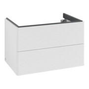 V&B Waschtischunterschrank Auszugbeleuchtung Antao 79x50x50cm, mit Frontstruktur, glo wh. Lac-4