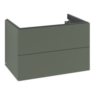 V&B Waschtischunterschrank Auszugbeleuchtung Antao 79x50x50cm, mit Frontstruktur, lea gre. m Lac