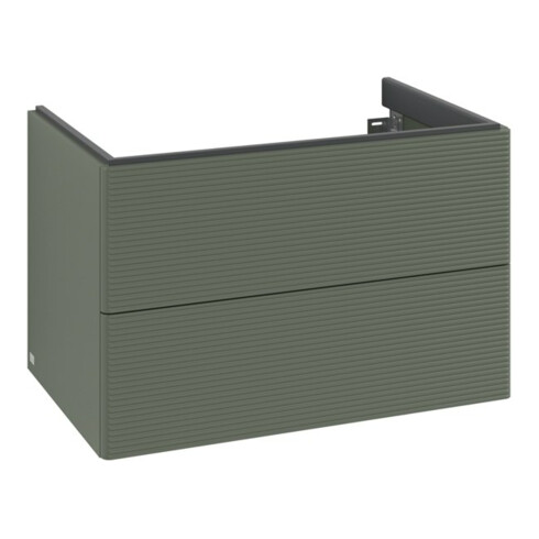 V&B Waschtischunterschrank Auszugbeleuchtung Antao 79x50x50cm, mit Frontstruktur, lea gre. m Lac