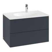 V&B Waschtischunterschrank Auszugbeleuchtung Antao 79x50x50cm, mit Frontstruktur, md bl. m Lac