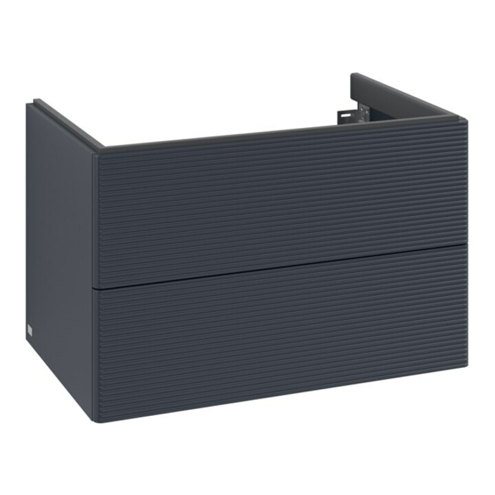 V&B Waschtischunterschrank Auszugbeleuchtung Antao 79x50x50cm, mit Frontstruktur, md bl. m Lac