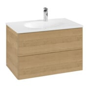 V&B Waschtischunterschrank Auszugbeleuchtung Antao 79x50x50cm, o. Frontstruktur, honey oak-3