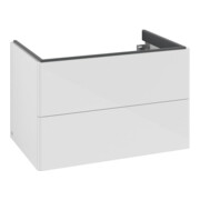 V&B Waschtischunterschrank Auszugbeleuchtung Antao 79x50x50cm, ohne Frontstruktur, glo wh. Lac