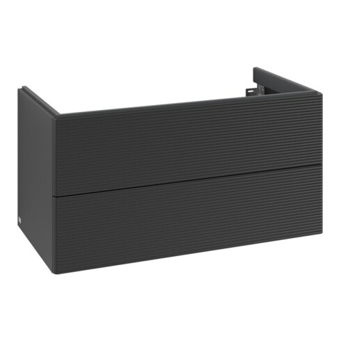 V&B Waschtischunterschrank Auszugbeleuchtung Antao 98,8x50,4x49,6cm, m Front, bla m lacquer