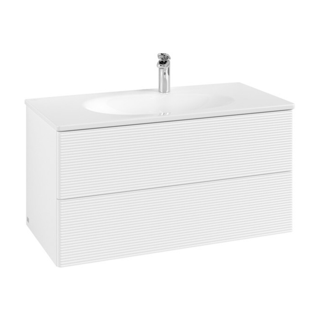V&B Waschtischunterschrank Auszugbeleuchtung Antao 98,8x50,4x49,6cm, m Front, wh. m lacquer