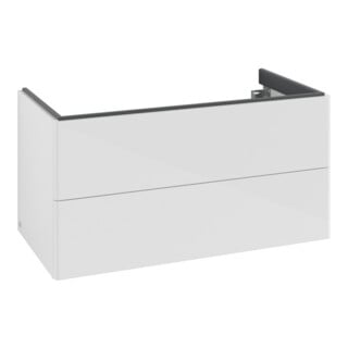V&B Waschtischunterschrank Auszugbeleuchtung Antao 98,8x50,4x49,6cm, o. Front, glo wh. Lac