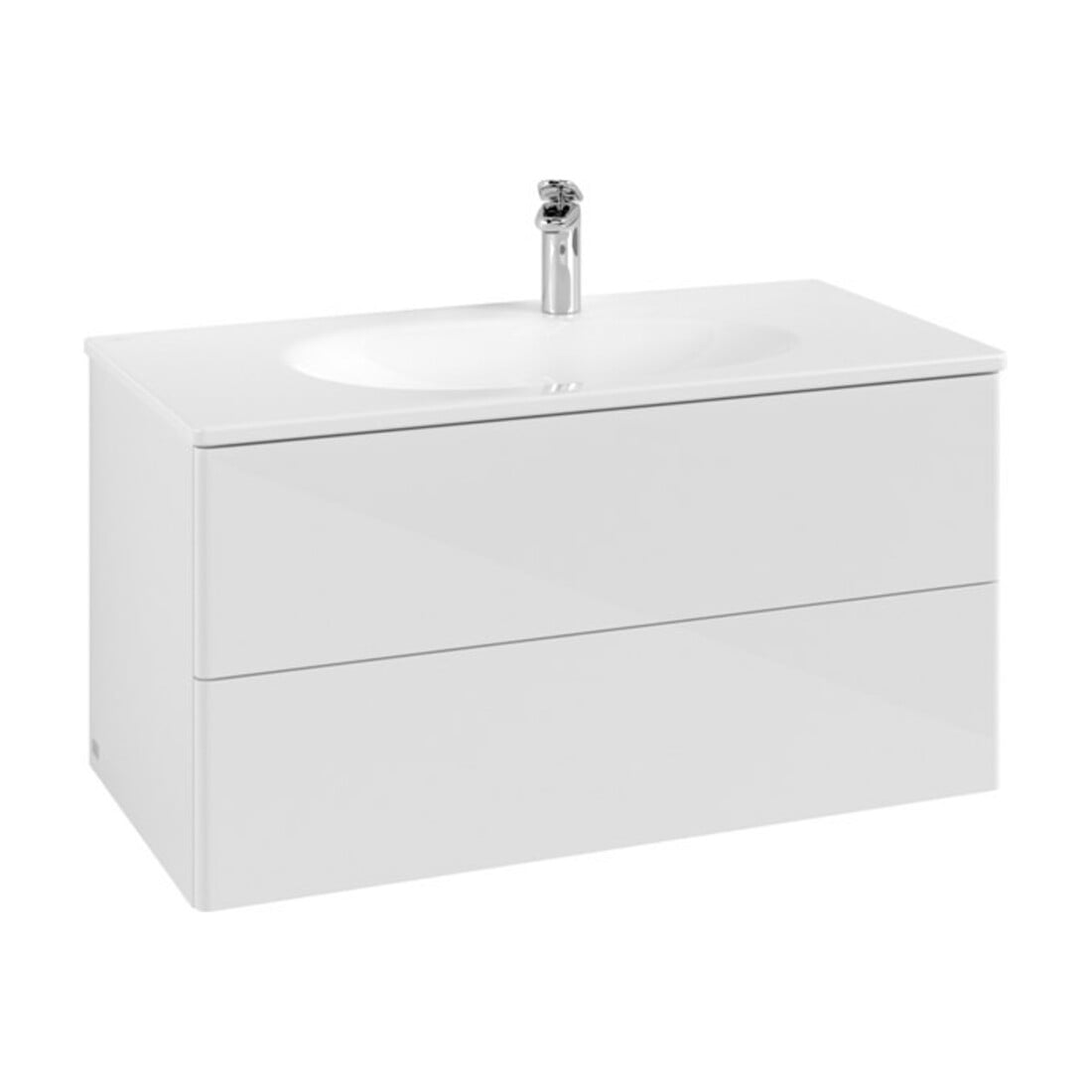 V&B Waschtischunterschrank Auszugbeleuchtung Antao 98,8x50,4x49,6cm, o. Front, glo wh. Lac