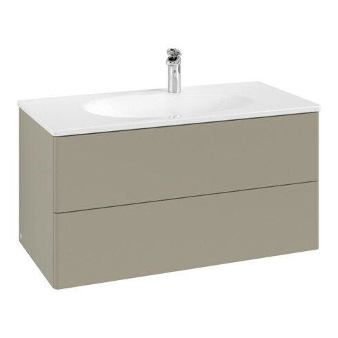 V&B Waschtischunterschrank Auszugbeleuchtung Antao 98,8x50,4x49,6cm, o. Front, st. Gr m Lac