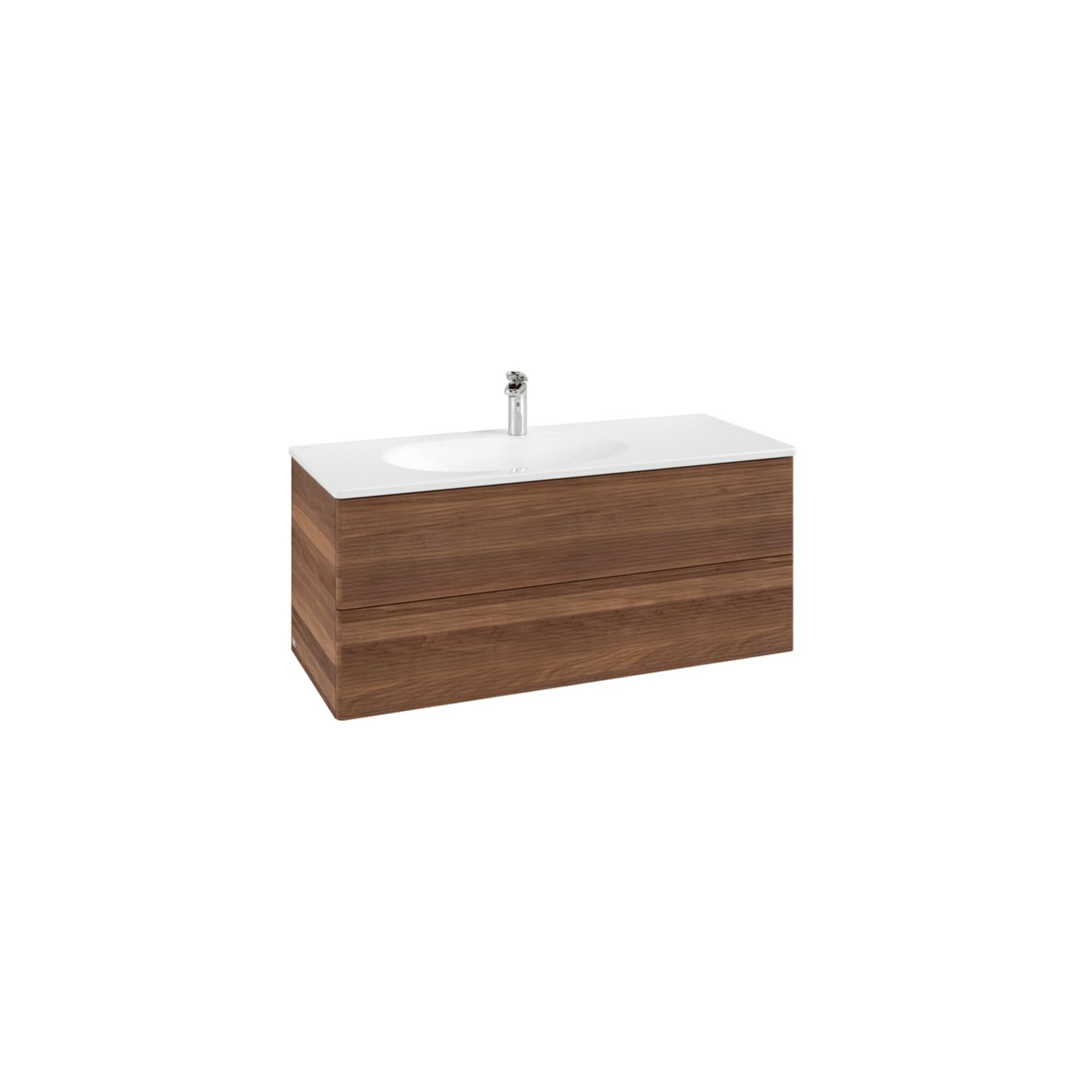 V&B Waschtischunterschrank Auszugsbeleuchtung Antao 118,8x50,4x49,3cm, m Front, warm walnut ; Villeroy & Boch