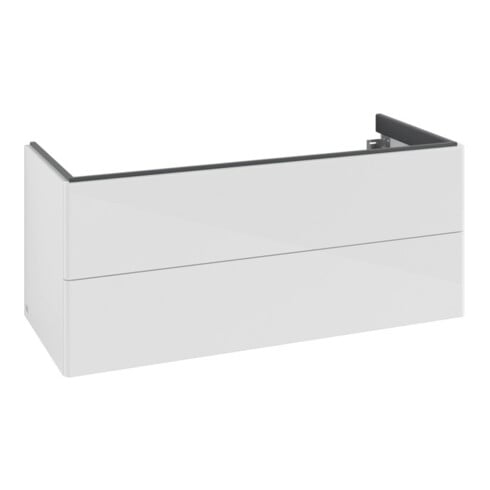 V&B Waschtischunterschrank Auszugsbeleuchtung Antao 118,8x50,4x49,3cm, o. Front, glo wh. Lac