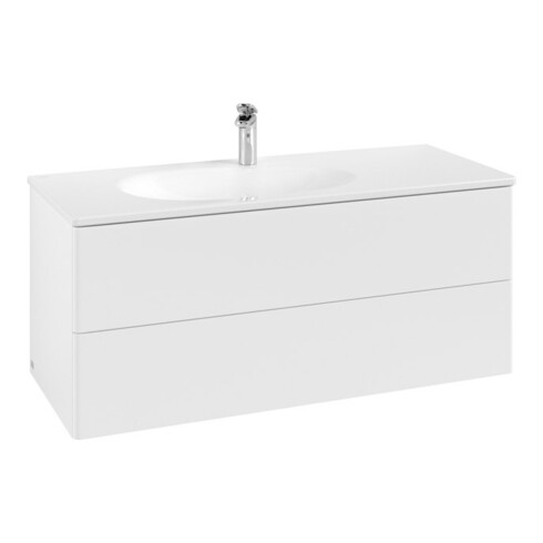 V&B Waschtischunterschrank Auszugsbeleuchtung Antao 118,8x50,4x49,3cm, o. Front, wh. m Lac