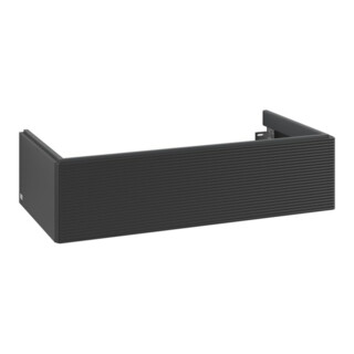 V&B Waschtischunterschrank Auszugsbeleuchtung Antao 98,8x25,6x49,3cm, m Front, bla m lacquer