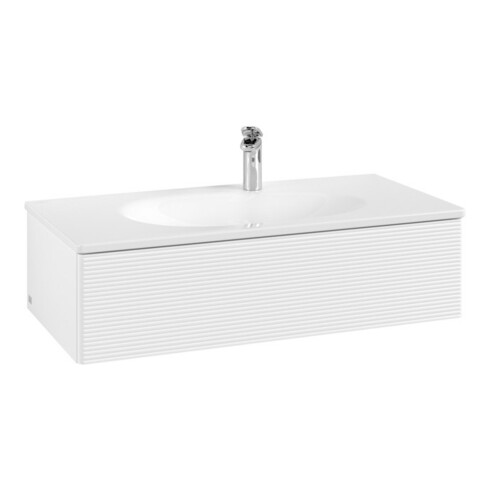 V&B Waschtischunterschrank Auszugsbeleuchtung Antao 98,8x25,6x49,3cm, m Front, wh. m lacquer