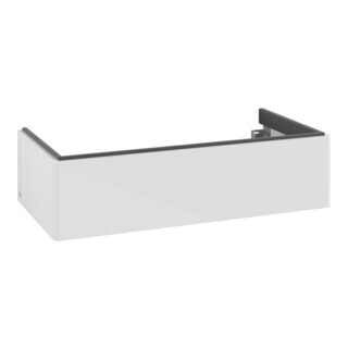 V&B Waschtischunterschrank Auszugsbeleuchtung Antao 98,8x25,6x49,3cm, o. Front, glo wh. Lac